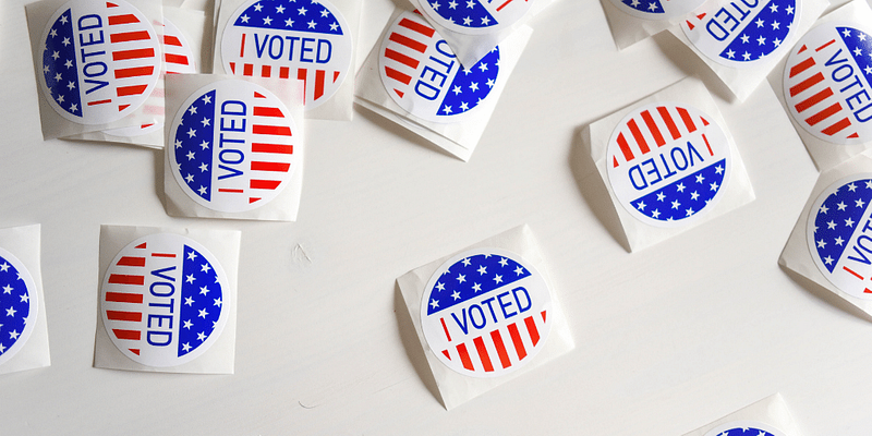 US voting stickers